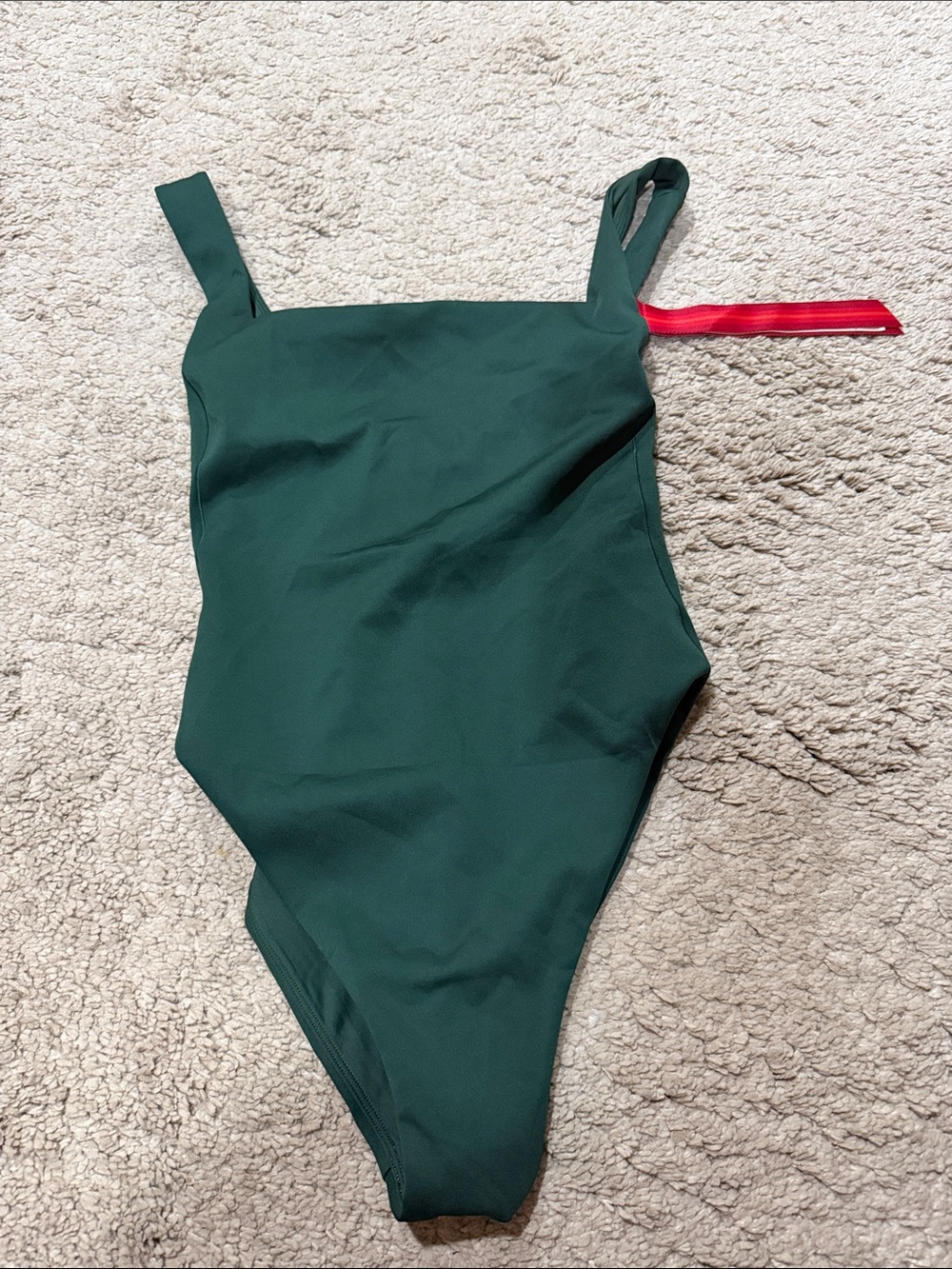 NWOT Left On Friday Dark Green One-Piece with Pink Logo size S - Picture 4 of 8